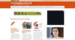 Desktop Screenshot of condesa.com.mx